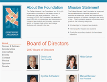 Tablet Screenshot of dallashispaniclawfoundation.com